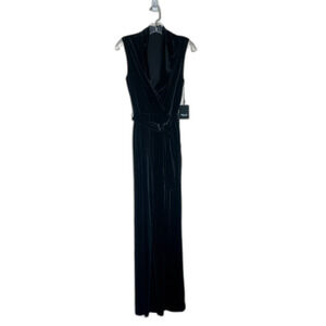 NWT Simply Vera Black Velvet Jumpsuit XS Sleeveless